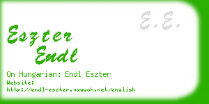 eszter endl business card